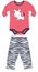 zebra print girls body suit with pant print vector