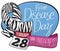 Zebra Ribbon, Calendar and Sign to Celebrate Rare Disease Day, Vector Illustration