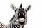 Zebra scream. Generate Ai
