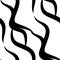 Zebra skin repeated seamless pattern. Black and white colors