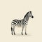a zebra is standing in front of a beige background