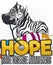 Zebra with Stethoscope Promoting Hope and Awareness for Rare Diseases, Vector Illustration