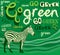 Zebra. Vector illustration - goo green save planet