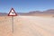 Zebra warning road sign, Namibia
