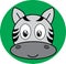 Zebras vector icon or logo