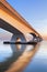 The Zeeland Bridge in Zeeland, The Netherlands at sunrise