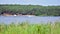 Zegrzynski Reservoir lake and Narew river with yachts and boats.