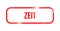 Zeit - red grunge rubber, stamp