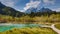 Zelenci springs, Martuljek Mountains in the background