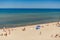 Zelenogradsk-Russia-June 27, 2020: Beach on the EFA dune on the Curonian spit