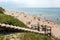 Zelenogradsk-Russia-June 27, 2020: Beach on the EFA dune on the Curonian spit