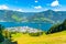 Zell am See city at Lake Zell, Austrian Alps, Austria