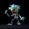 Zemez 3d Paper Character: Cartoon Origami Zombie In Ghoulpunk Style