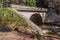 Zemska brana Land s Gate stone bridge in the Orlicke Eagle Mountains, Czech