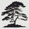 Zen Aesthetics: Chinese & Japanese Style Vector Tree Silhouette