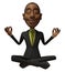 Zen black businessman