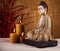 Zen of a buddha, vivid colors, natural tone