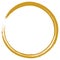 Zen Gold Enso Brush Circle  Stroke Vector Art Painting