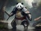 Zen Guardians of the Bamboo: Majestic Kang Fu Panda Painting