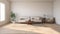 Zen-inspired Empty Living Room With Minimalist Staging