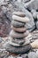 Zen like stones on beach