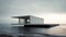 Zen Minimalism: Ethereal White House Floating On The Ocean