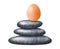 Zen Spa stones stack illustration with egg