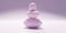 Zen stone, pebble pyramid stack, pastel pink color. Balance and spa concept. 3d render