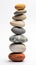 Zen Stone Stacking: Artful Arrangement of Rocks in Perfect Balance. Nature\\\'s Harmony