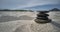 Zen stones on the beach.