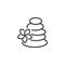 Zen stones line icon