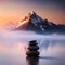 Zen Stones with mountains