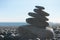 Zen stones, pebbles on Black Beach in Iceland