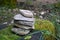 Zen stones, Ð° pile of stones, a figure of stones, meditative stones, stones stacked in a column.