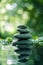 Zen Stones in Serene Nature Setting