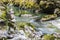 Zen stones at Vintgar gorge, Slovenia, Beautiful environmental place