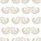 Zen tangle mustache vector. Zentangle whisker. Seamless pattern.