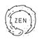 zen yoga relax line icon vector illustration