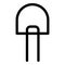 Zener diode icon, outline style