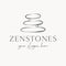 Zenstones vector logo design. Balance stones logotype.