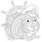 Zentangle guinea pig coloring page