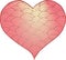 Zentangle heart gradient pink love
