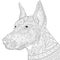 Zentangle stylized doberman pinscher dog