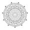 Zentangle stylized elegant round Indian Mandala.