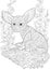 Zentangle stylized fennec fox