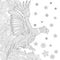 Zentangle stylized pheasant bird