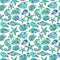 Zentangle stylized sea seamless pattern.