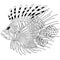 Zentangle stylized zebrafish (lionfish)