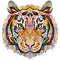 Zentangle tiger head. Hand drawn decorative vector illustration