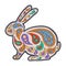 Zentangle and zendoodle hare. Zen tangle and zen doodle animal. Coloring book wildlife. Rabbit vector.